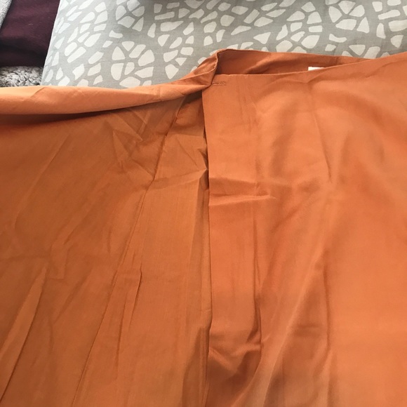 Mustard Wrap Skirt with Side Tie - Picture 7 of 8